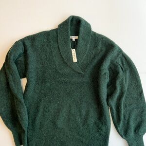 Madewell Deep Green Cowl Neck Sweater